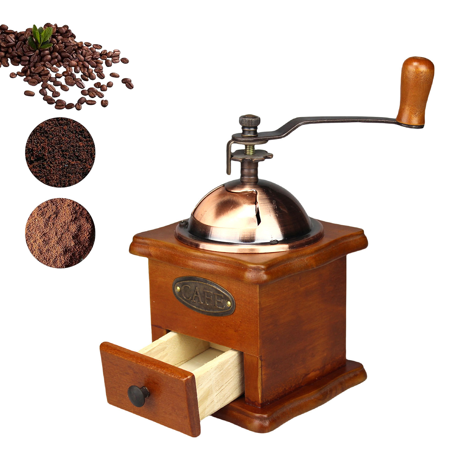 Coffee Equipment Grinder - Moedor de café manual antigo, manivela,
